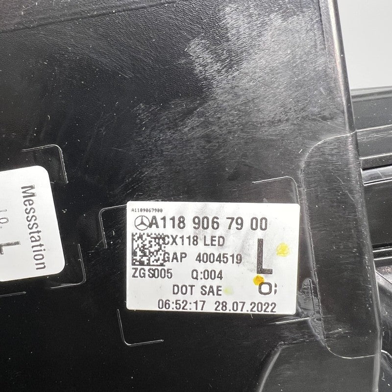 A1189067900 MERCEDES BENZ CLA45 AMG TAIL LIGHT LEFT CLA250 2020 2021 2022 2023 2024 2025 
