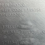 TESLA CYBERTRUCK BEDSIDE SAIL APPLIQUE RIGHT 2024 2025 OEM 1741539-00-
