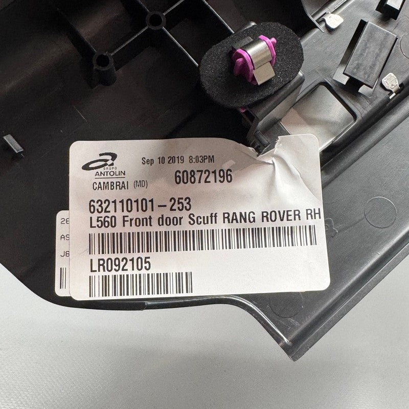 RANGE ROVER VELAR DOOR SCUFF RIGHT FRONT 2018-2020 2021 2022 OEM HK83-