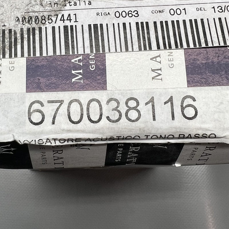 670038116 MASERATI GHIBLI LOW NOTE TONE HORN SIGNAL RIGHT 2014 15 16 17 18 19 2020 OEM
