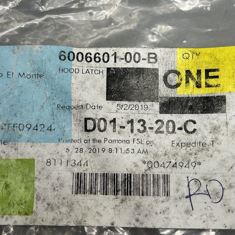 6006601-00-B TESLA MODEL S HOOD LATCH 2012 2013 2014 2015 2016 OEM 6006601-00-B