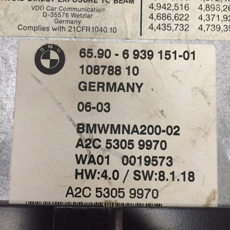 65.90-6939151-01 BMW 745 E65 GPS NAVIGATION DRIVE COMPUTER MAPPING UNIT 2002 2003 2004 2005 OEM