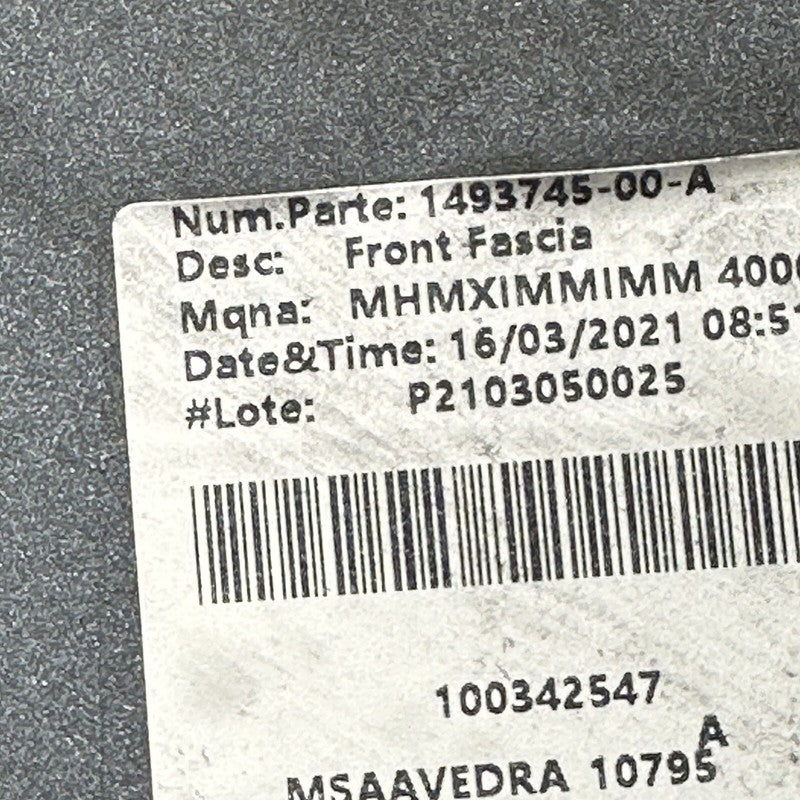 1493745-00-A TESLA MODEL Y FRONT BUMPER 2020 2021 2022 SENSOR TYPE OEM 1493745-00-A