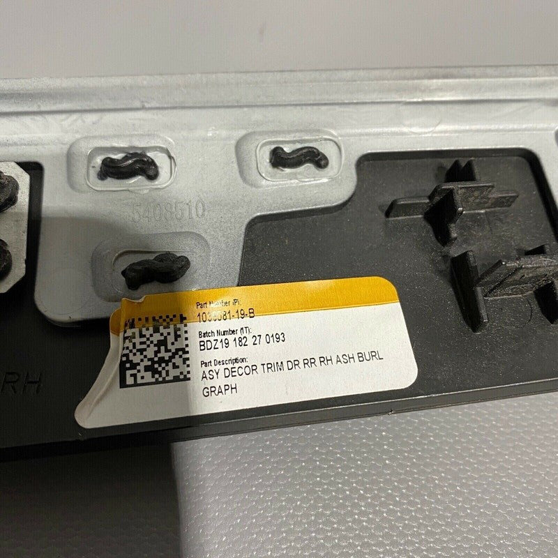 1036081-19-B TESLA MODEL X DOOR DECOR TRIM RIGHT REAR 2016 2017 2018 2019 2020 OEM