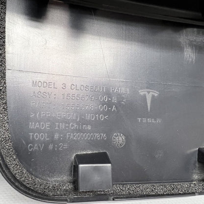1555579-00-B TESLA MODEL 3 CLOSEOUT PANEL FRUNK 2017 18 19 20 21 2022 OEM 1555579-00-B