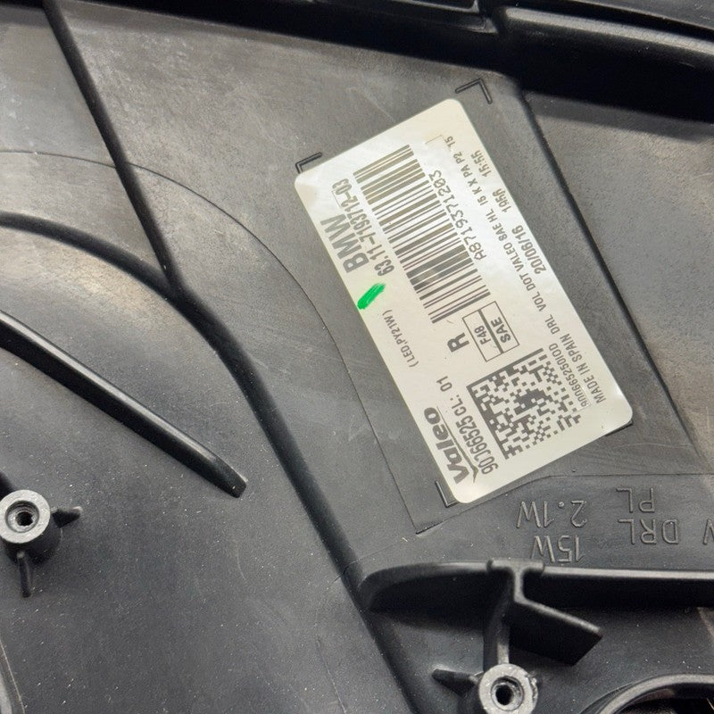 BMW X1 HEADLIGHT RIGHT PASSENGER 2016 2017 2018 2019 LED OEM 631171937