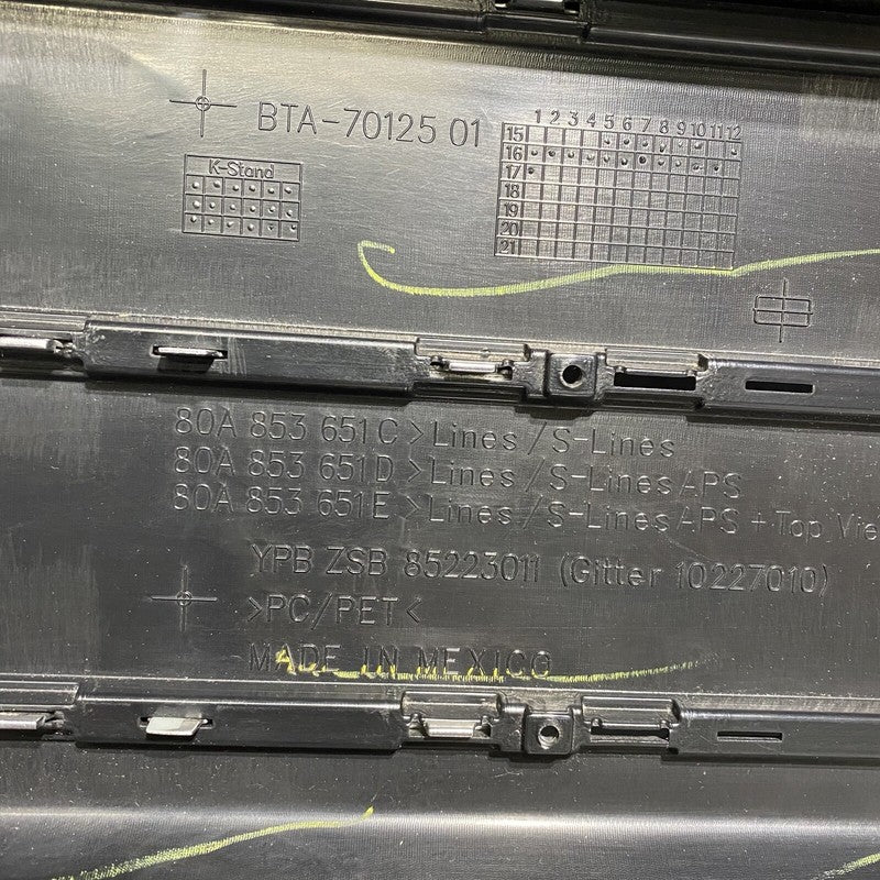 81A853651C AUDI Q5 GRILLE S-LINE 80A853651C OEM 2017 2018