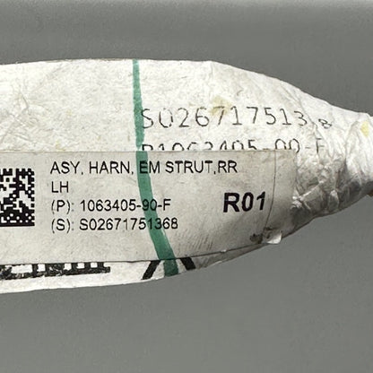 1063405-90-F TESLA MODEL X WIRE HARNESS STRUT LEFT REAR 2016 17 18 19 2020 OEM 1063405-90-F 