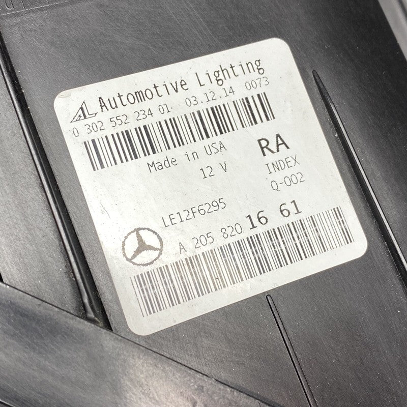MERCEDES BENZ C300 HEADLIGHT RIGHT PASSENGER 2015 2016 2017 LED OEM A2