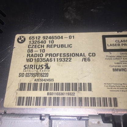 65129246504-01 BMW 328 335 2DOOR RADIO PROFFESIONAL SATELLITE CD PLAYER 2010 2011 2012 2013 OEM