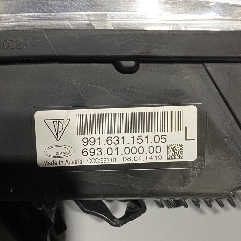 99163115105 PORSCHE CARRERA 911 FOG LIGHT LEFT DRIVER LED OEM 2012 2013 2014 2015 2016 