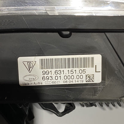 99163115105 PORSCHE CARRERA 911 FOG LIGHT LEFT DRIVER LED OEM 2012 2013 2014 2015 2016 