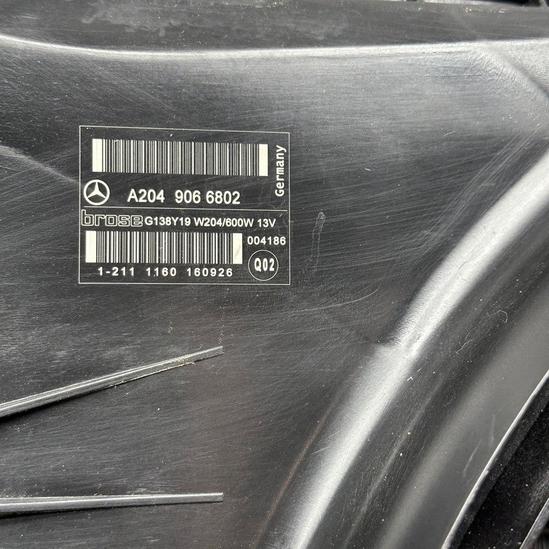 MERCEDES BENZ C250 COOLING RADIATOR FAN 2012 2013 2014 OEM A2049066802