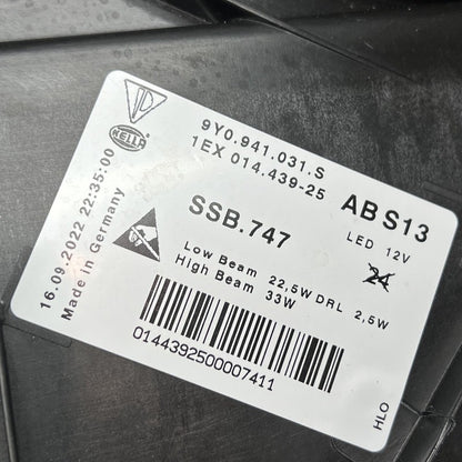 9Y0941031S PORSCHE CAYENNE GTS HEADLIGHT LEFT DRIVER 2019 2020 2021 2022 LED OEM 9Y0941031S