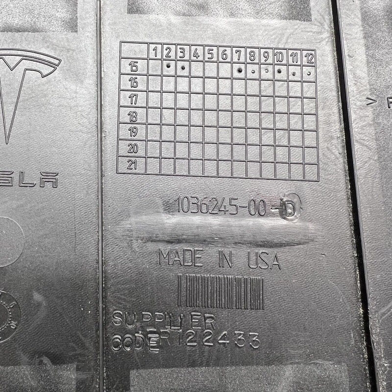 1036245-00-D TESLA MODEL X COWL SCREEN ASSEMBLY 2016 2017 2018 2019 2020 OEM 1036245-00-D