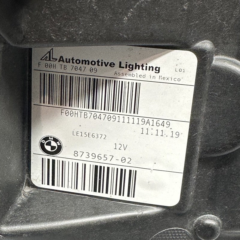8739657-02 BMW X3 HEADLIGHT LEFT DRIVER X4 2018 2019 2020 2021 ADAPTIVE LED OEM