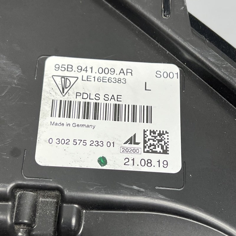 95B941009AR PORSCHE MACAN HEADLIGHT LEFT DRIVER FULL LED 2019 2020 OEM 95B941009AR
