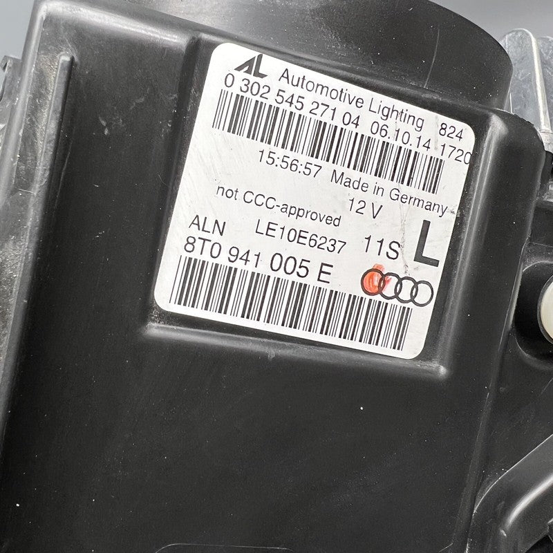 8T0941005E AUDI A5 HEADLIGHT LEFT DRIVER 2013 2014 2015 BI XENO LED OEM 8T0941005E