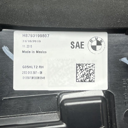 8793199807 BMW X5 TAIL LIGHT RIGHT PASSENGER INNER 2019 2020 2021 OEM 8793199807