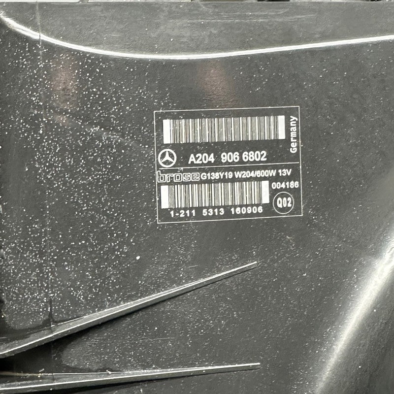 A2049066802 MERCEDES BENZ C250 COOLING RADIATOR FAN 2012 2013 2014 OEM A2049066802