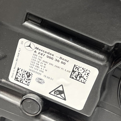 A2479063600 MERCEDES BENZ GLB200 HEADLIGHT RIGHT PASSENGER GLB250 2020 2021 2022 LED OEM 