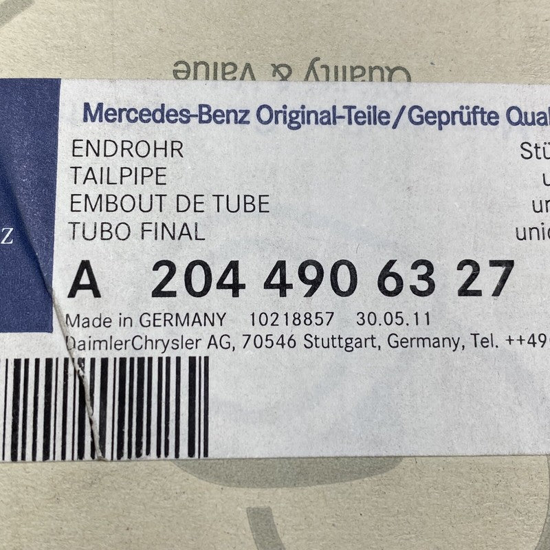 A2044906327 MERCEDES BENZ C300 EXHAUST TAIL PIPE REAR C350 2008 2009 10 2011 12 13 2014 OEM