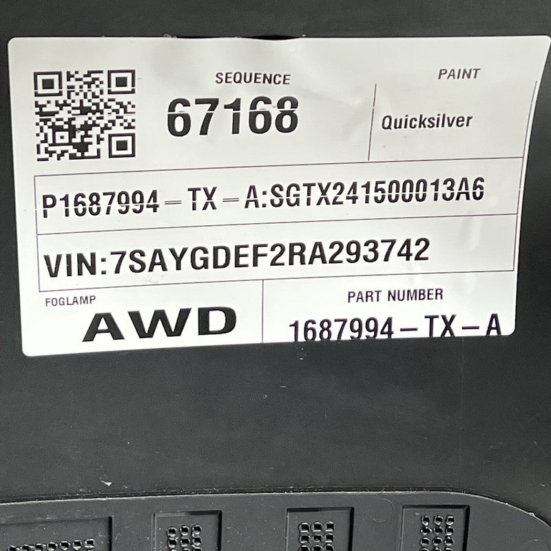 1687994-TX-A TESLA MODEL Y FRONT BUMPER 2023 2024 OEM NON SENSOR TYPE