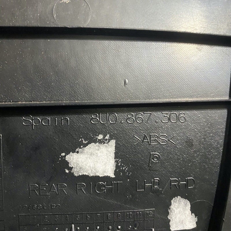 8U0867306 AUDI Q3 DOOR PANEL TRIM RIGHT REAR 8U0867306 2015 2016 2017 2018 OEM