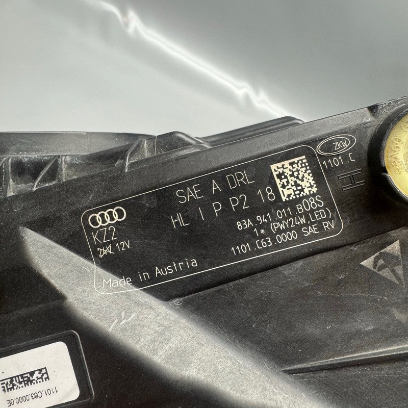 AUDI Q3 HEADLIGHT LEFT DRIVER 2019 2020 2021 LED OEM 83A941011B