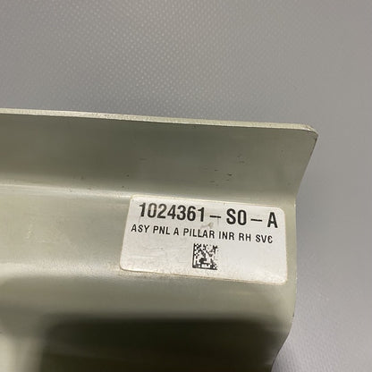 1024361-S0-A TESLA MODEL S A PILLAR INNER PANEL RIGHT SVC 2012 2013 2014 2015 2016 2017 2018