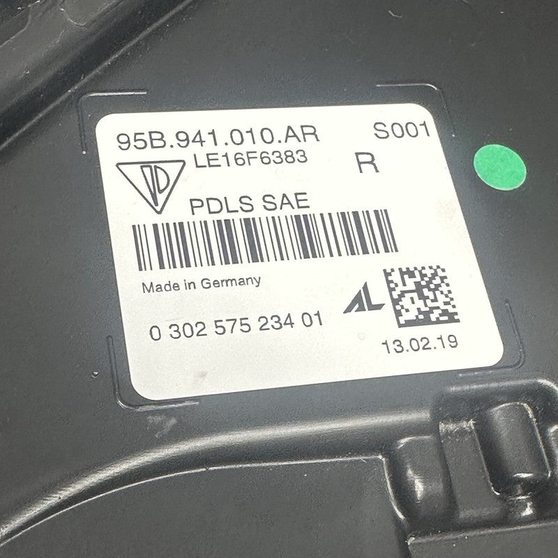 PORSCHE MACAN HEADLIGHT RIGHT PASSENGER FULL LED 2019 2020 2021 OEM 95