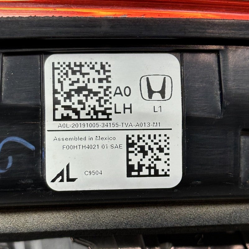 HONDA ACCORD TAIL LIGHT LEFT INNER 2018 2019 2020 2021 2022 OEM