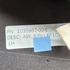 1035967-00-E TESLA MODEL X B-PILLAR LOWER TRIM LEFT 2016 2017 2018 2019 2020 OEM 1035967-00-E