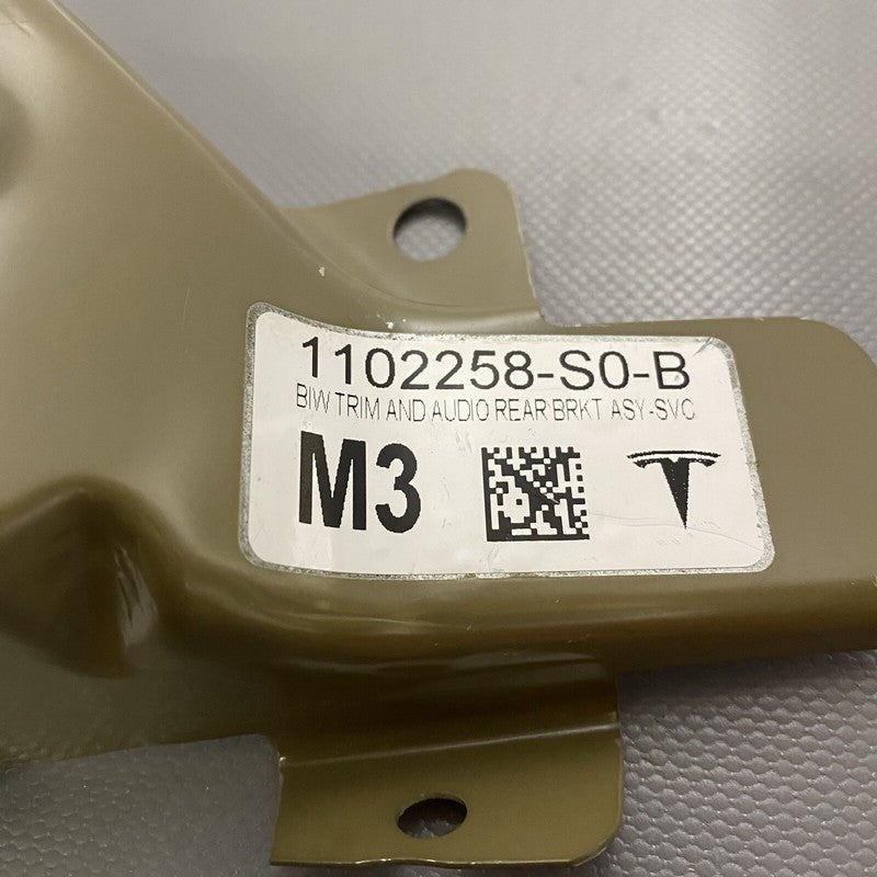 1102258-s0-b TESLA MODEL 3 BIW TRIM AUDIO BRACKET REAR 2017 2018 2019 2020 OEM