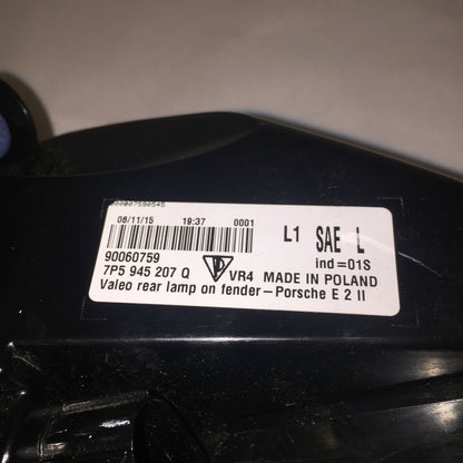 7P5945207Q PORSCHE CAYENNE TAIL LIGHT LEFT DRIVER SIDE 2015 2016 2017 LED OEM