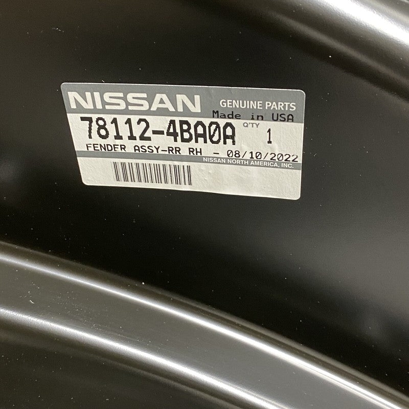 78112-4BA0A NISSAN ROGUE QUARTER PANEL RIGHT 78112-4BA0A 2014 2015 16 17 2018 2019 2020 OEM