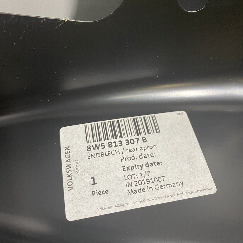 8W5813307B AUDI A4 REAR BODY PANEL APRON S4 2017 2018 2019 8W5813307B OEM