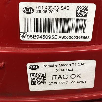 95B945095E PORSCHE MACAN TAIL LIGHT LEFT DRIVER 2015 2016 2017 LED OEM 95B945095E