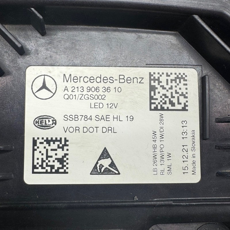 MERCEDES BENZ E350 E450 HEADLIGHT RIGHT PASSENGER 2021-2023 LED OEM A2