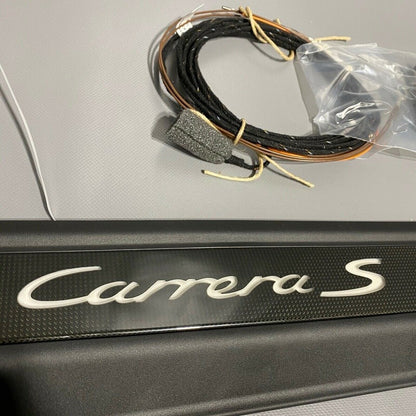 99104400031 PORSCHE 911 CORRERA S COUPE ILLUMINATED DOOR SILL 2012 2013 CONVERTIBLE OEM