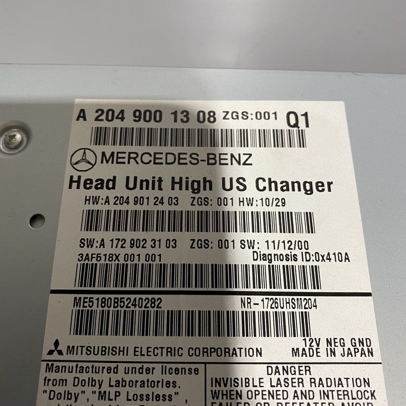 A2049001308 MERCEDES BENZ C250 RADIO RECIEVER UNIT C300 A2049001308 2012 2013 OEM