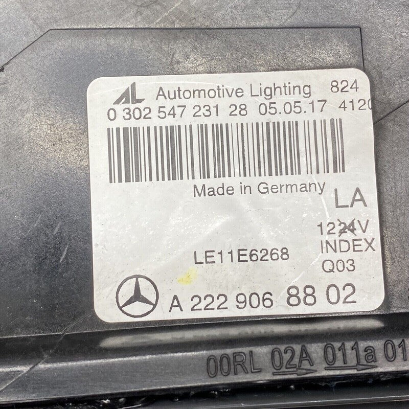 A2229068802 MERCEDES BENZ S550 HEADLIGHT LEFT DRIVER XENON LED 2014 15 2016 OEM A2229068802