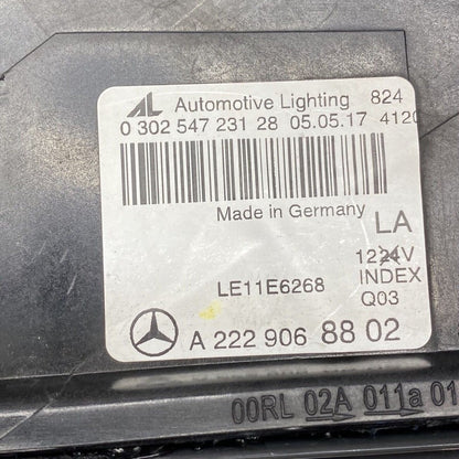 A2229068802 MERCEDES BENZ S550 HEADLIGHT LEFT DRIVER XENON LED 2014 15 2016 OEM A2229068802