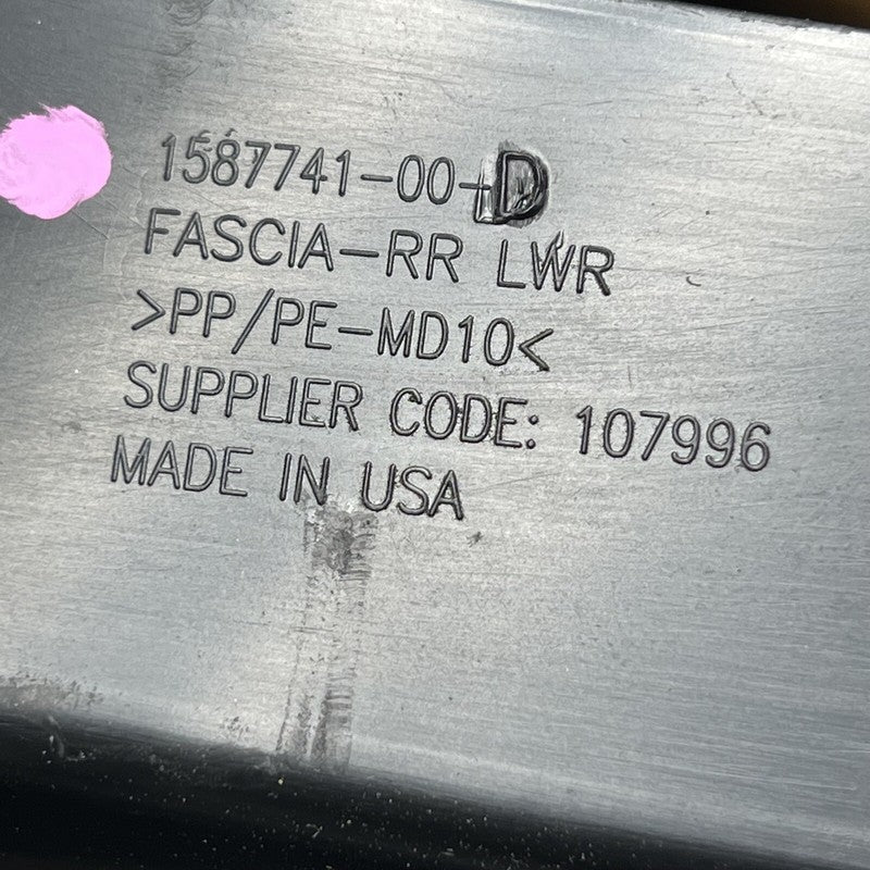 1587741-00-D TESLA MODEL 3 REAR BUMPER LOWER VALANCE 2024 OEM 1587741-00-D