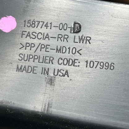 1587741-00-D TESLA MODEL 3 REAR BUMPER LOWER VALANCE 2024 OEM 1587741-00-D