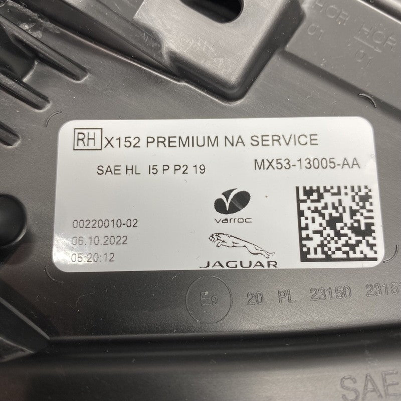 MX53-13005-AA JAGUAR F-TYPE HEADLIGHT RIGHT PASSENGER FULL LED 2021 2022 MX53-13005-AA