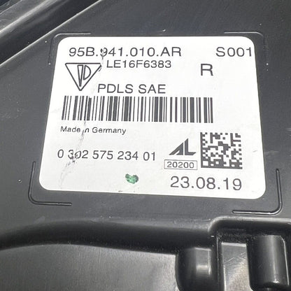95B941010AR PORSCHE MACAN HEADLIGHT RIGHT PASSENGER LED 2019 2020 2021 OEM 95B941010AR