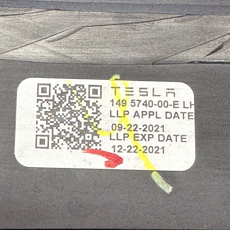 1495740-00-E TESLA MODEL Y QUARTER GLASS LEFT REAR 2020 2021 2022 2023 OEM 1495740-00-E