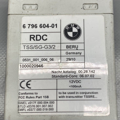 6796604-01 BMW 750 TIRE PRESSURE MONITOR 2009 2010 2011 OEM 6796604-01