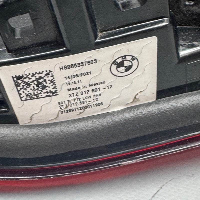 BMW X3 TAIL LIGHT INNER RIGHT PASSENGER NON LED 2018 2019 2020 2021 OE